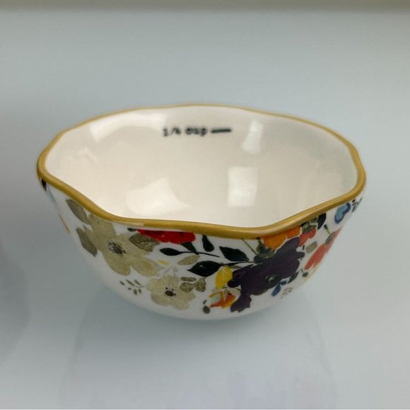 Pioneer Woman Nesting Measuring Cups Bowls, Floral Polka Dots Colorful Set of 4 - Picture 5 of 15
